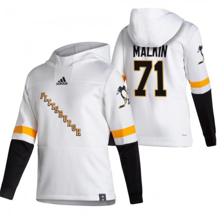 Herren Eishockey Pittsburgh Penguins Evgeni Malkin 71 2020-21 Reverse Retro Pullover Hooded Sweatshirt